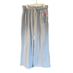 Leisure Club Rolled Waist Blue Sweatpants Size X-Large inseam 30” waist 17-23”